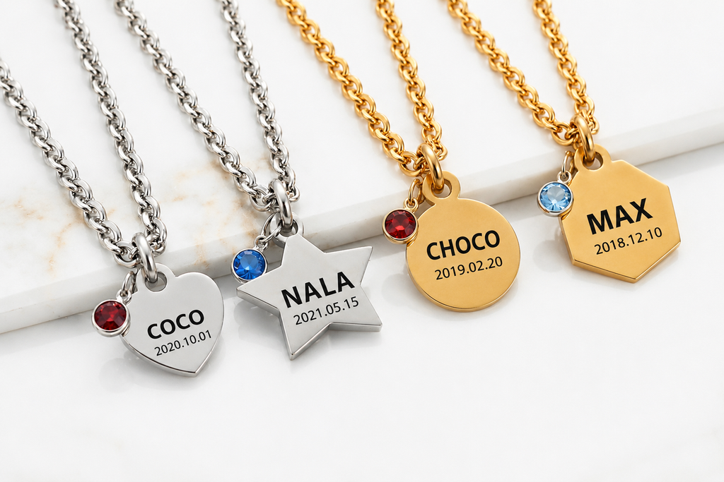 Forever Name Necklace | Personalised Pet Name & Birthstone